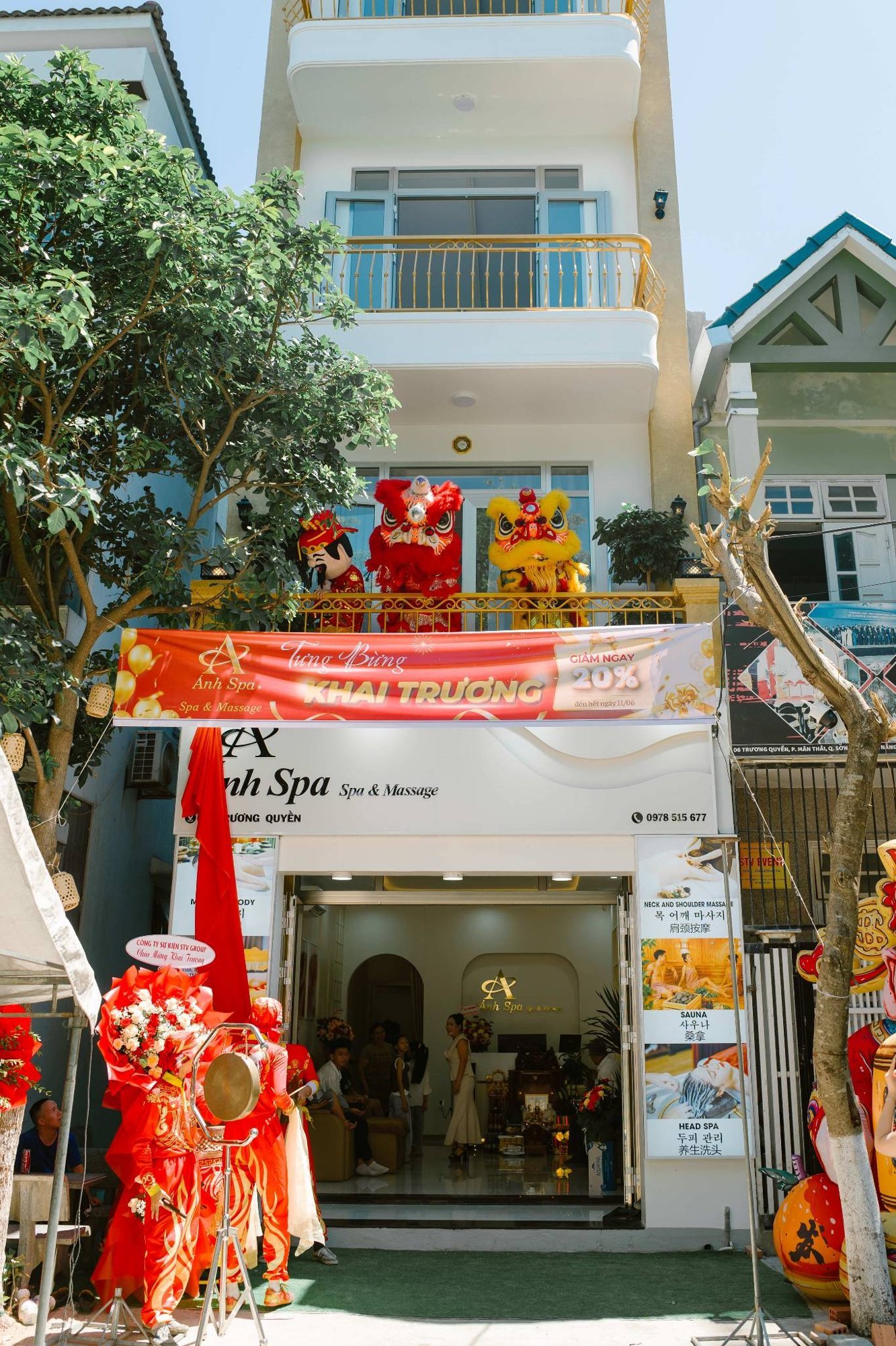 Mặt tiền Ánh Spa & Massage tại 08 Trương Quyền, Đà Nẵng